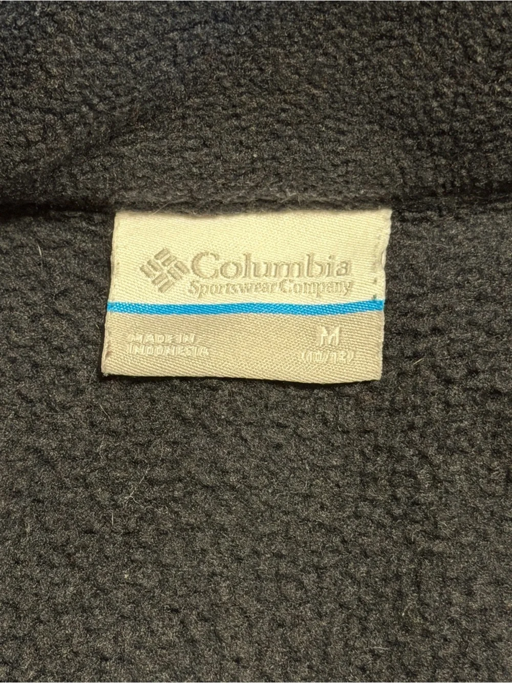 Columbia Kids Fleece Jacket Size M 10/12 Black Full Zip Outdoor Coat